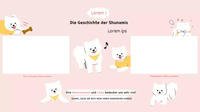 Ein süßes Welpen-Vlog-Thema in Rosa und Weiß