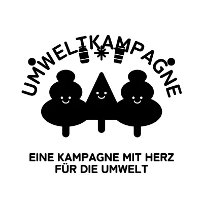 Werben Sie für Öko-Kampagnen mit einer niedlichen Kombination aus Holzfigur und Text