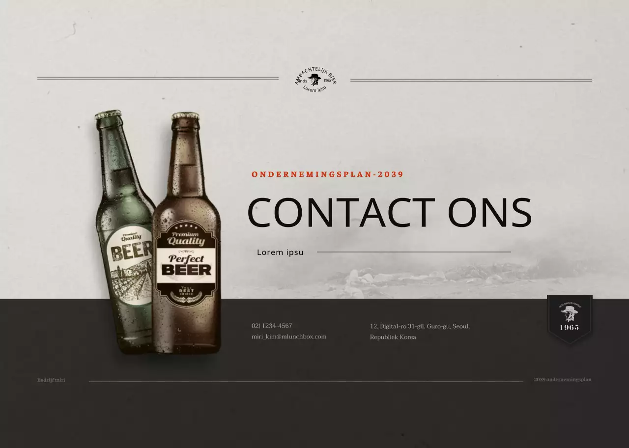 Retro concept liquor spring binding in bruin en oranje