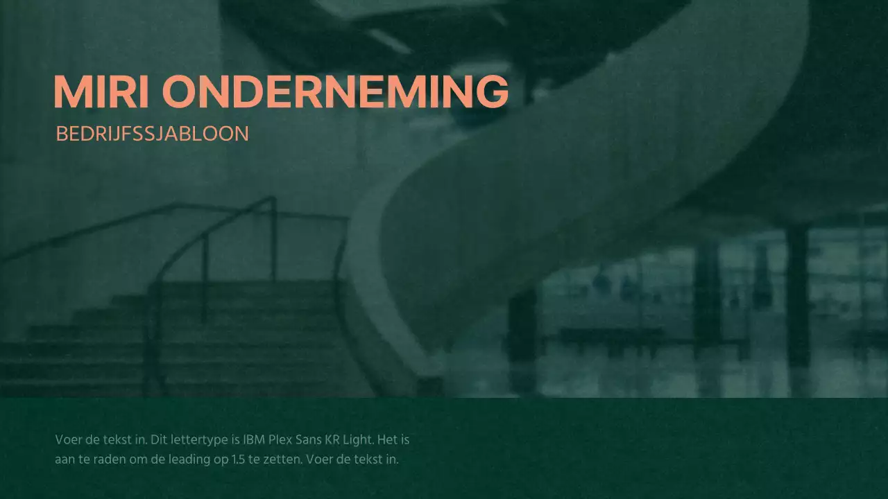 Groen en oranje structuurconcept ondernemingsplan