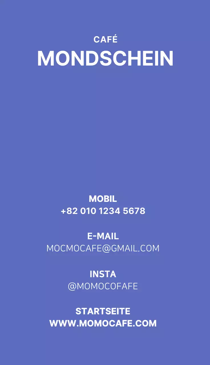 lila Kaffee Illustration einfache Kaffee-Illustration Visitenkarte für Cafe