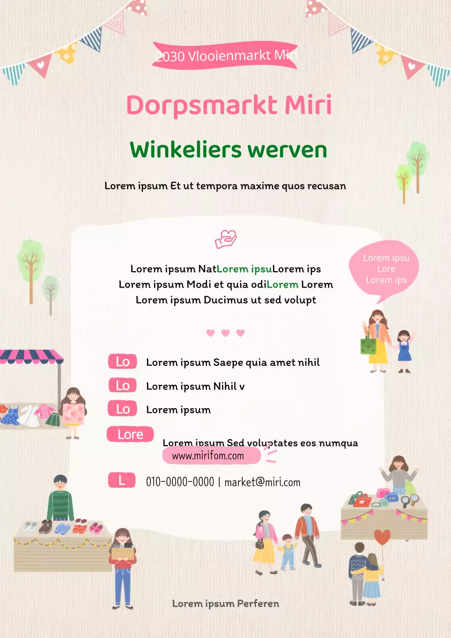 Roze Warme Vlooienmarkt Verkopers Gezocht