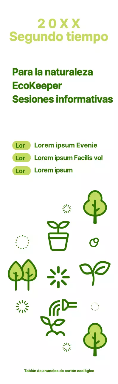 Icono de la naturaleza de estilo sencillo combinado en verde y chartreuse Acerca de la información sobre la ecogestión