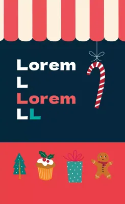 Étiquettes de vœux de Noël illustrées rouge et bleu marine