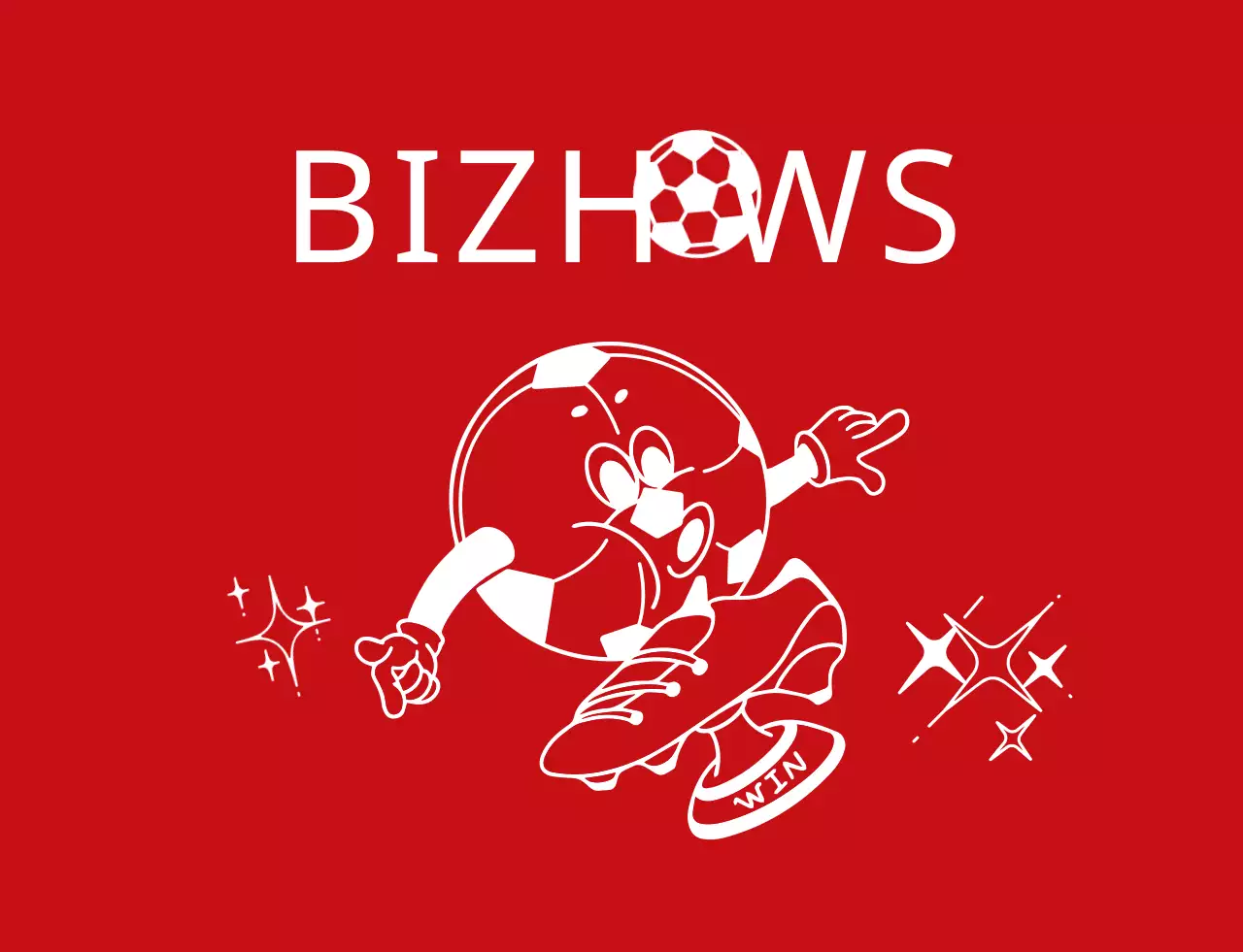 Ballon de football rouge et blanc personnage comique illustration style football sport club