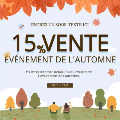 Un guide des soldes d'automne avec de jolies illustrations
