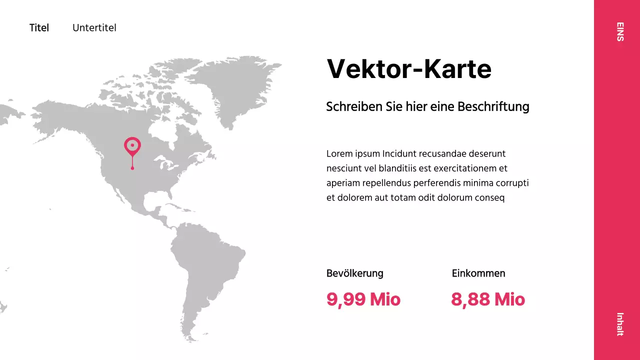 Einfache Konzeptkarte in rot