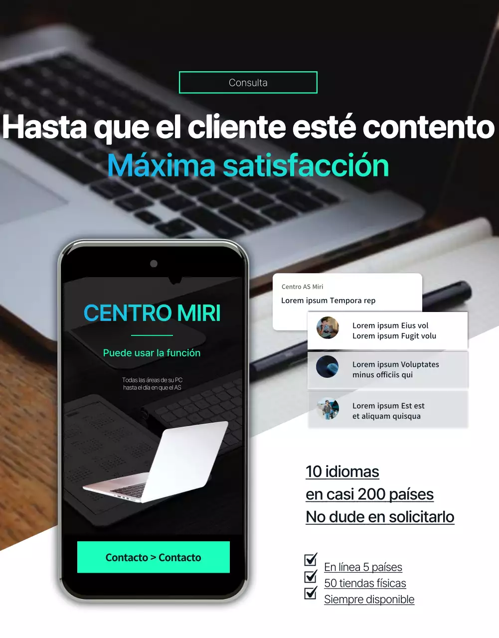 Detalles del centro de reparación de portátiles Mint Colour