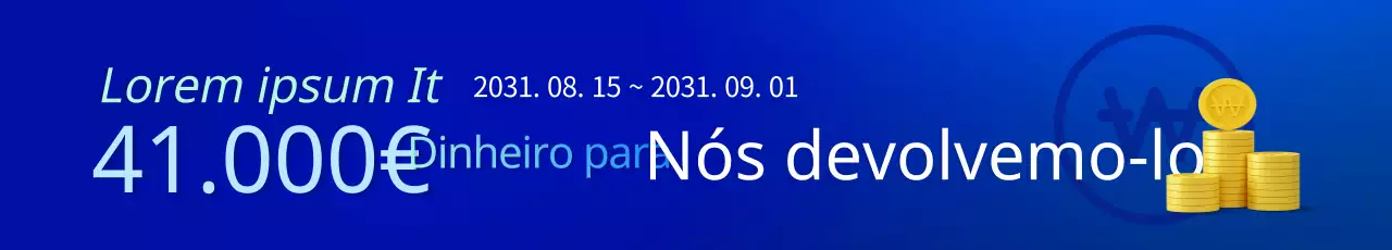 Bandeira Web horizontal de evento de stock gradiente em azul e azul claro