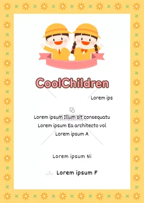 Gelbe und weiße Kinderliste Post