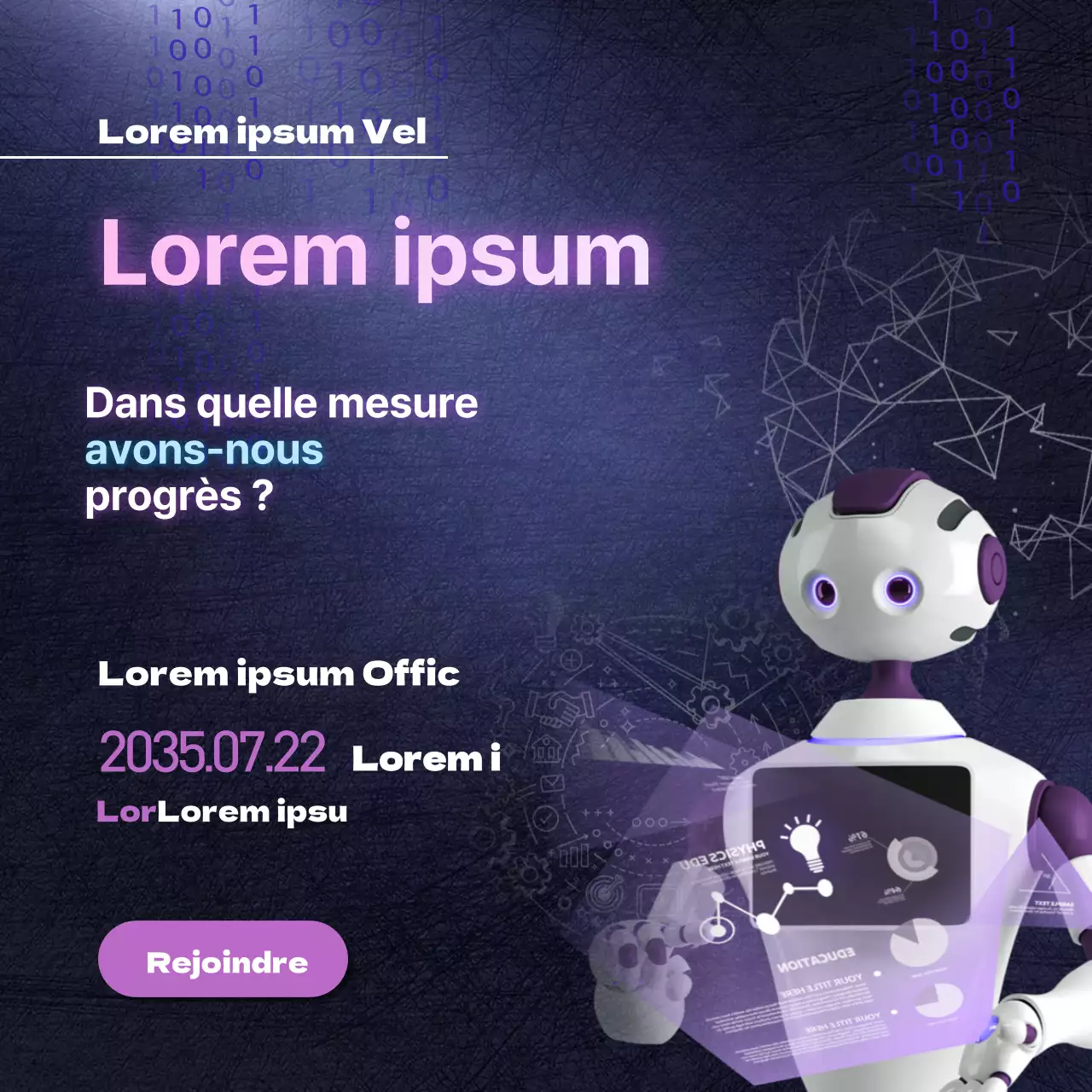 Modèle sombre avec une impression de lumière LED futuriste dans l'espace