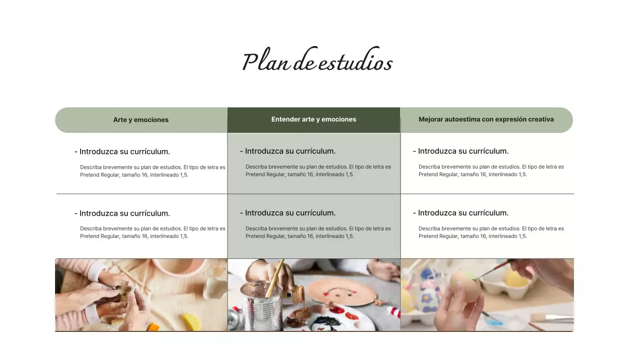 Cartera de profesor de psicología artística verde y sencilla