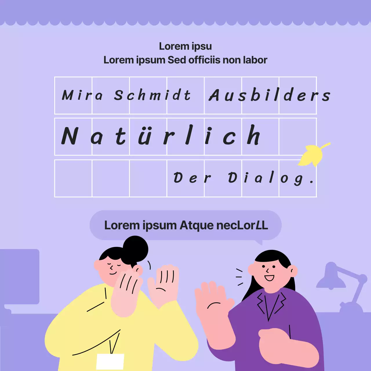 Werbung für ein Buch mit entspannenden Lavendelillustrationen (CardNews)