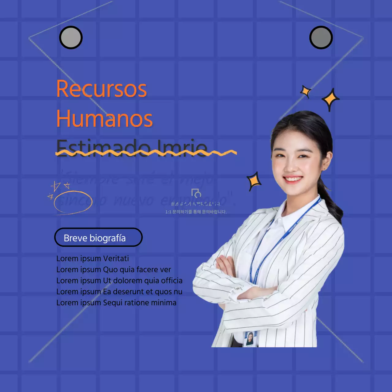 Tarjetas de visita con fondo azulNoticias