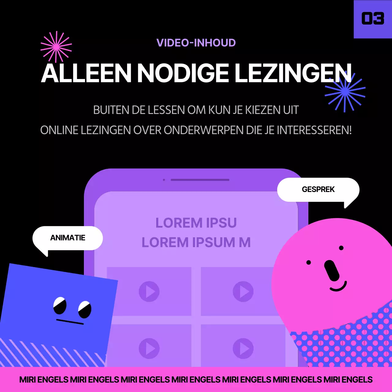 Engelse masteropleiding in zwart en paars