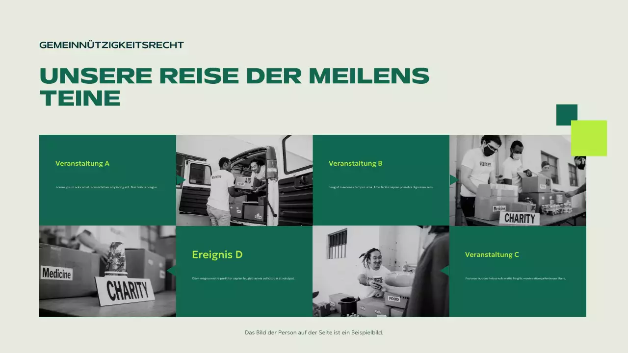 grün modern gemeinnützige Anzeige