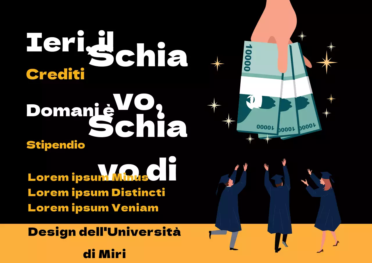 Giallo nero illustrazione celebrazione laurea