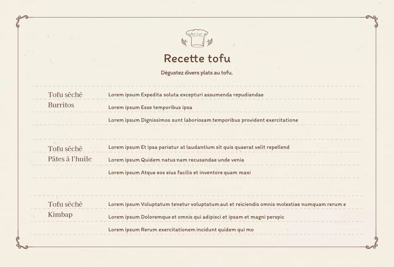 Décrivez votre marque de tofu de manière apaisante