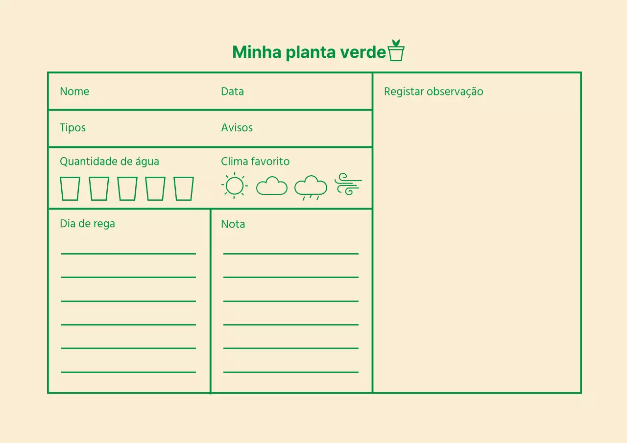 Ícone verde História simples