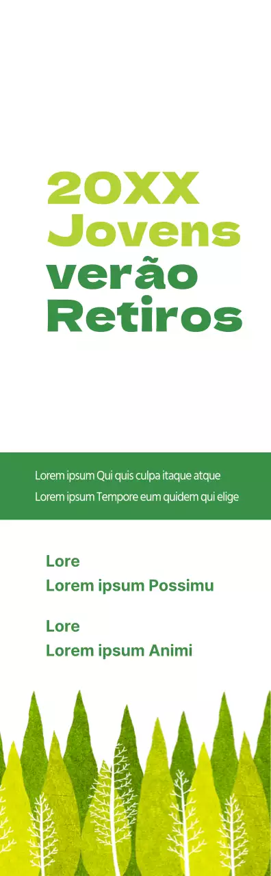 Informações sobre o retiro de verão da igreja verde-limão e verde