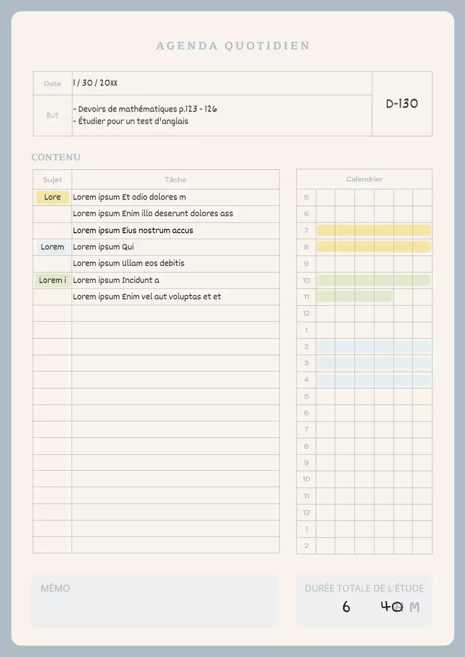 Un joli agenda aux couleurs pastel