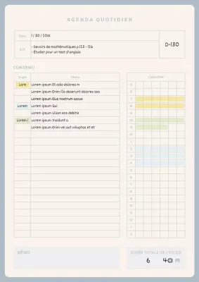 Un joli agenda aux couleurs pastel