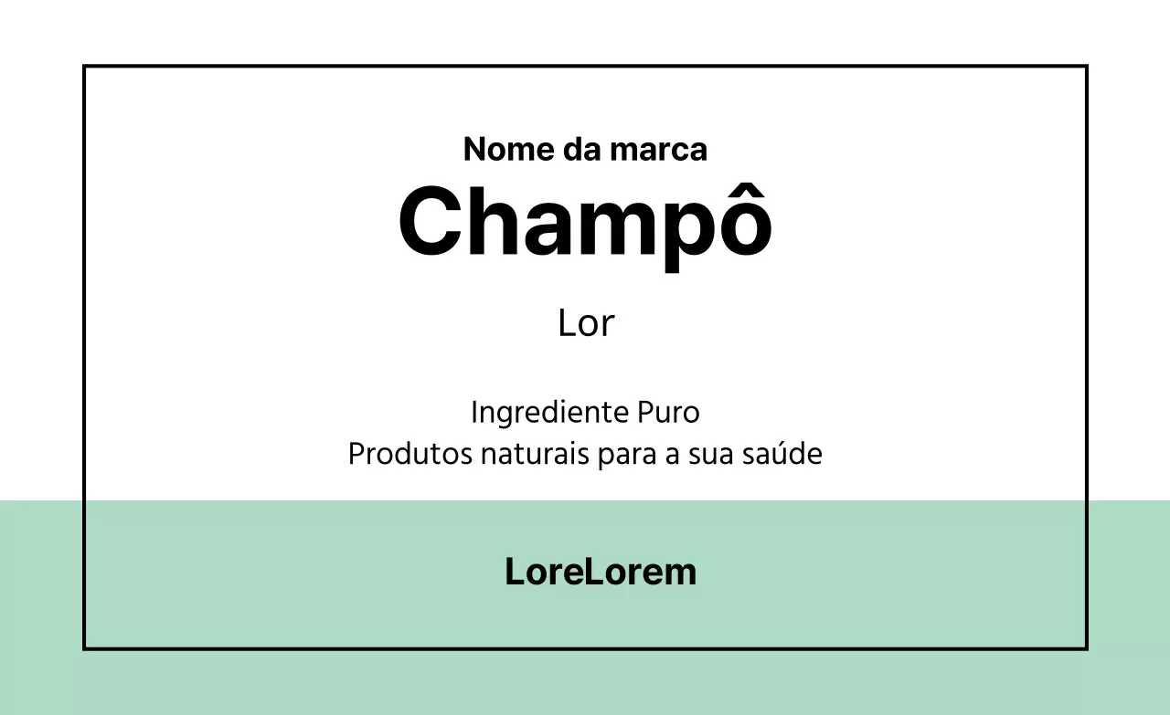 Etiqueta autocolante da embalagem do champô