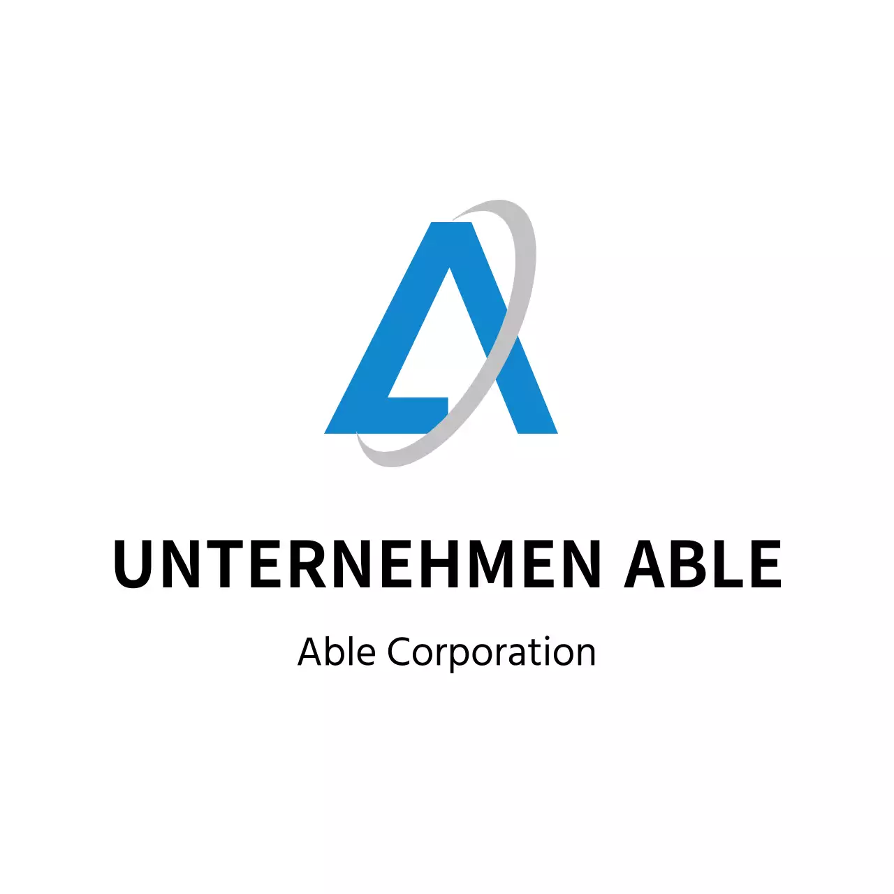 Einfaches blaues Logo Firmenlogo-Schild