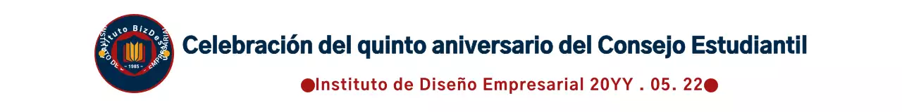 Estilo resaltado con amarillo y rojo azul marino emblema de la escuela secundaria logotipo Consejo Estudiantil Cuerpo Aniversario