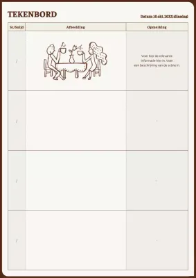 Clean concept tekenbord in geel en bruin