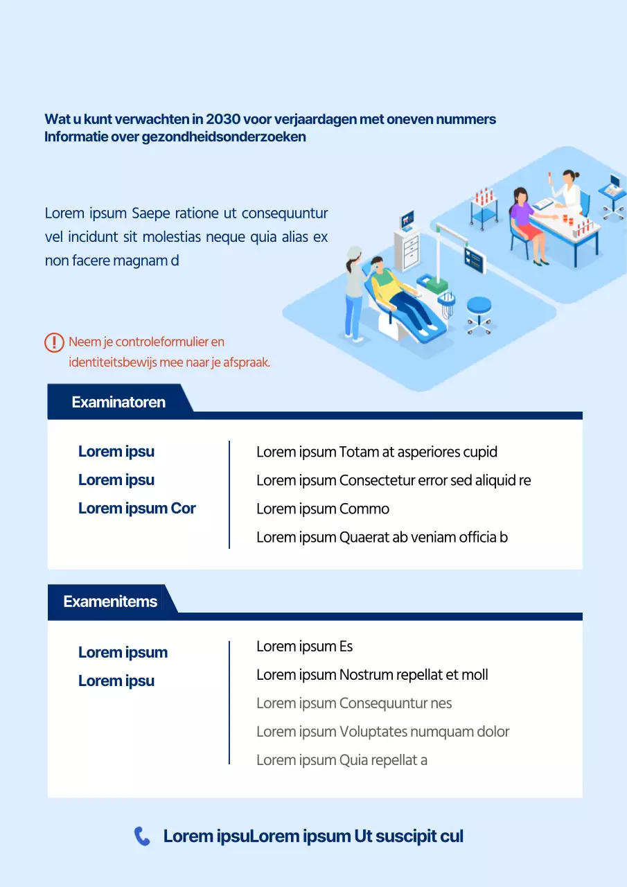 Een schone, blauwe gezondheidsmededeling