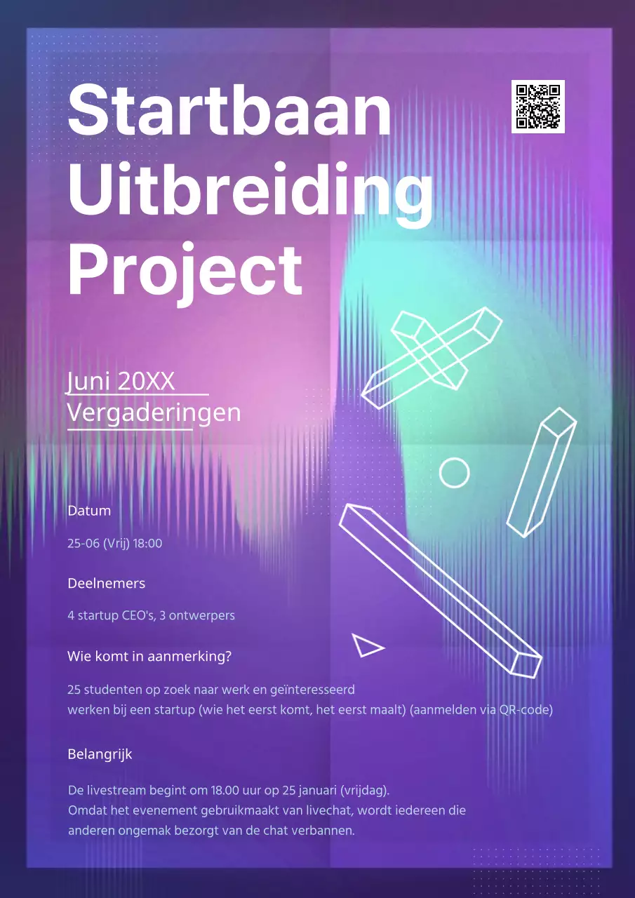 Virtuele vergadering met een marineblauw en paars gradiëntconcept