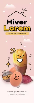 La cuisine de rue hivernale rose et mignonne