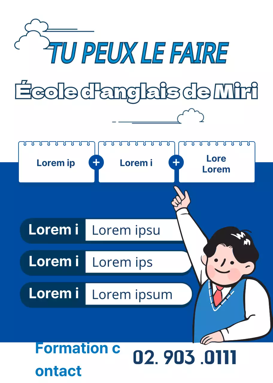 Promouvoir l'école d'illustration du caractère bleu