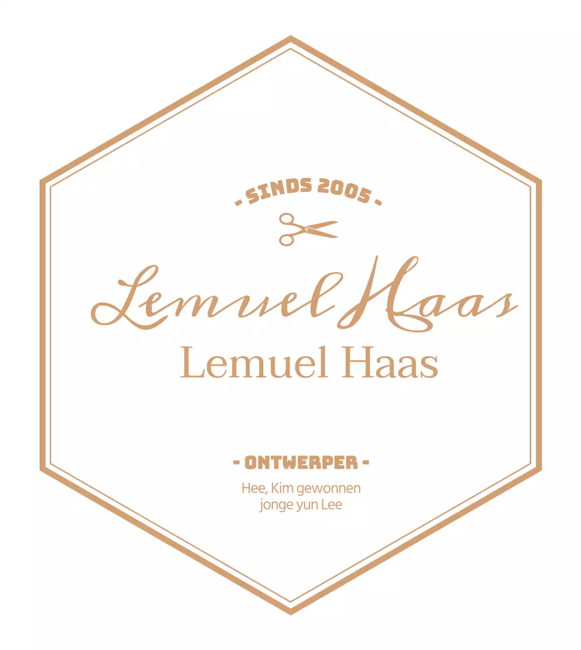 Wit luxueus kapsalon uithangbord