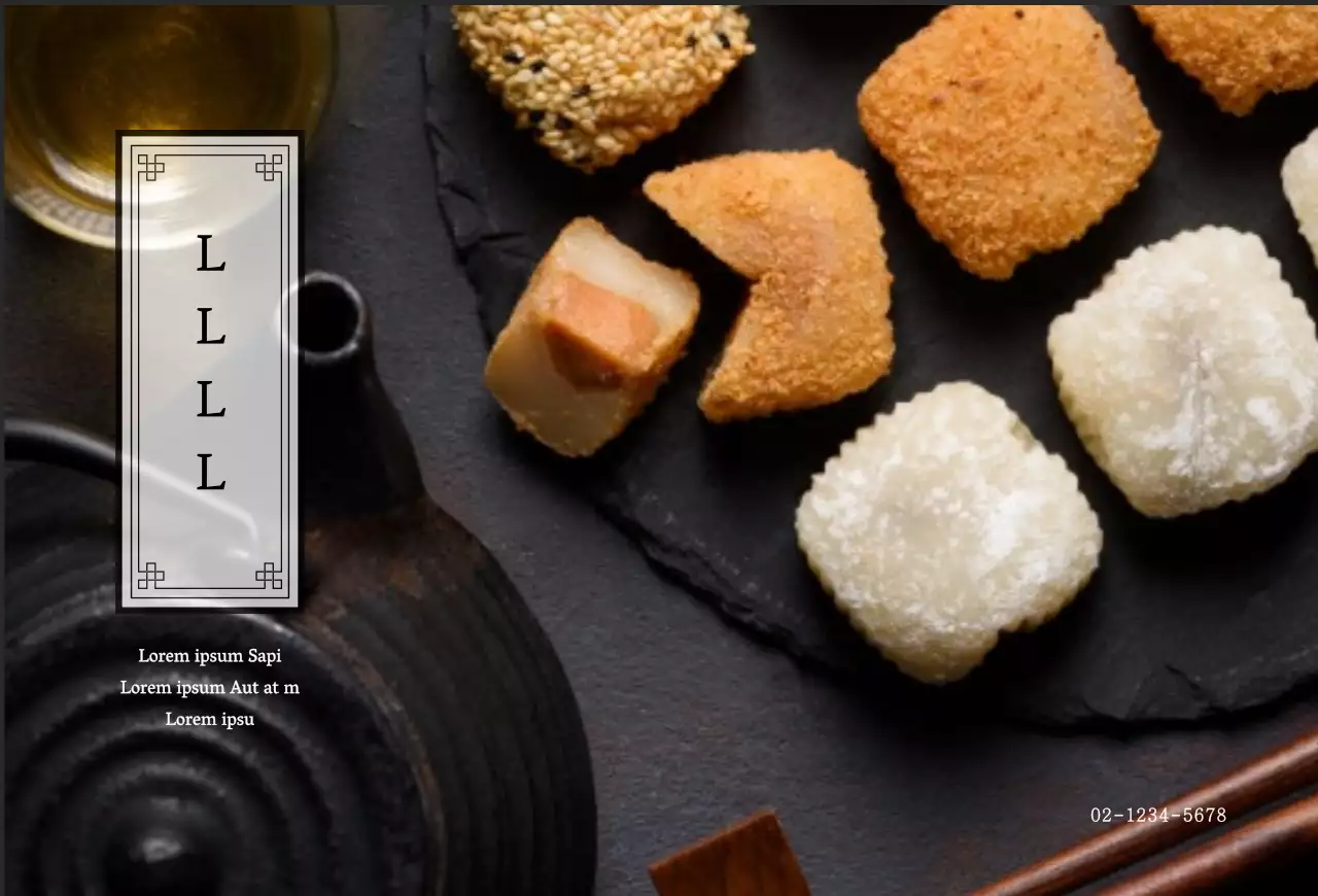 Traditionelle Hanwa-Werbepostkarte in Schwarz