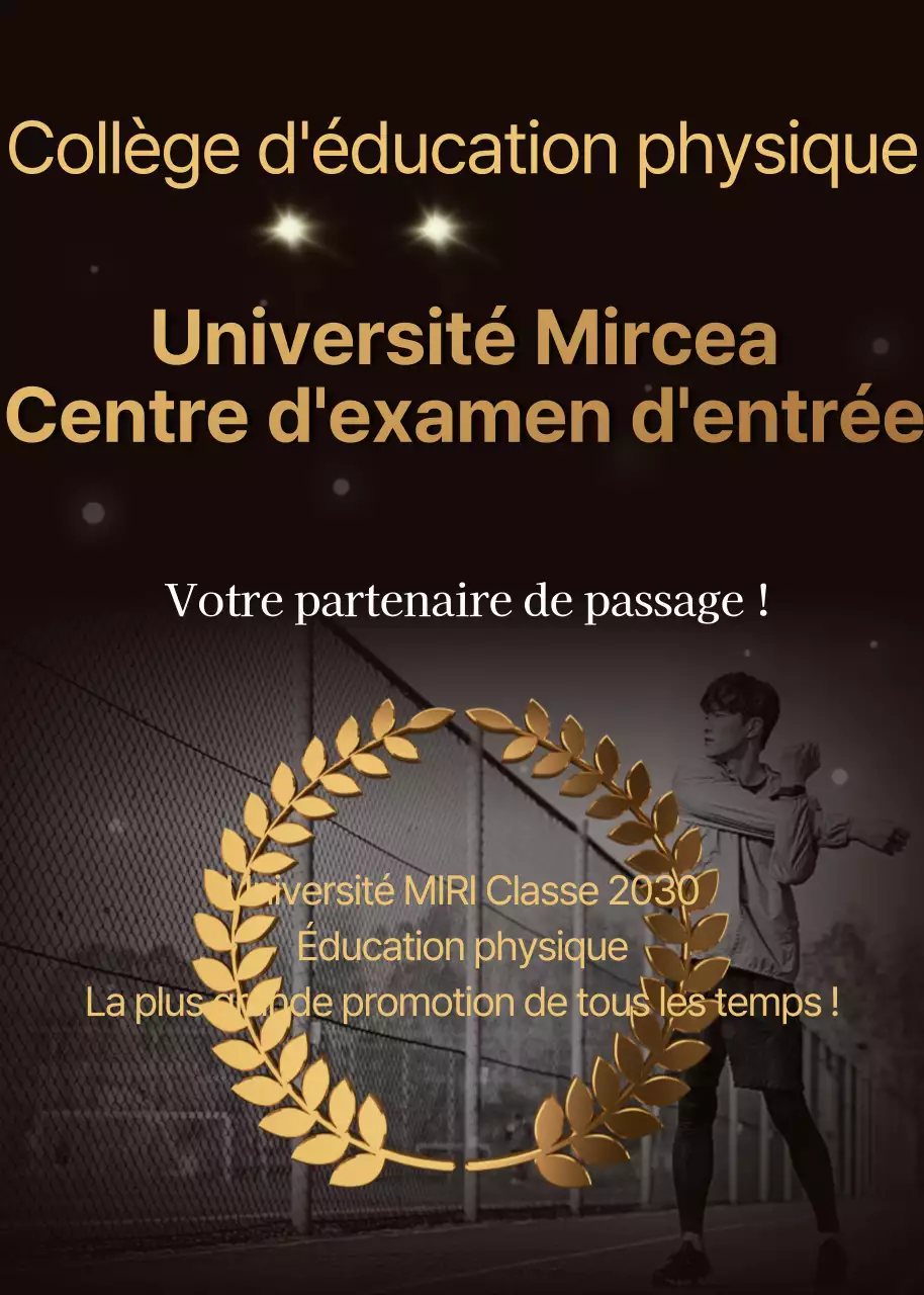 Annonce des lauréats de l'institut d'examen d'entrée dans des tons bruns et dorés simples