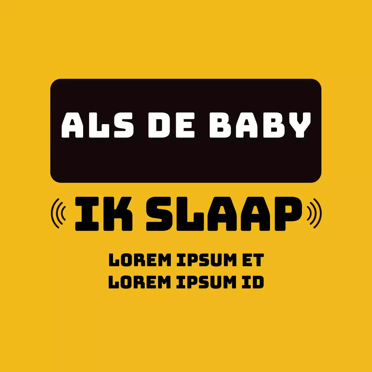 Gele leesbare bewegwijzering huisdeur