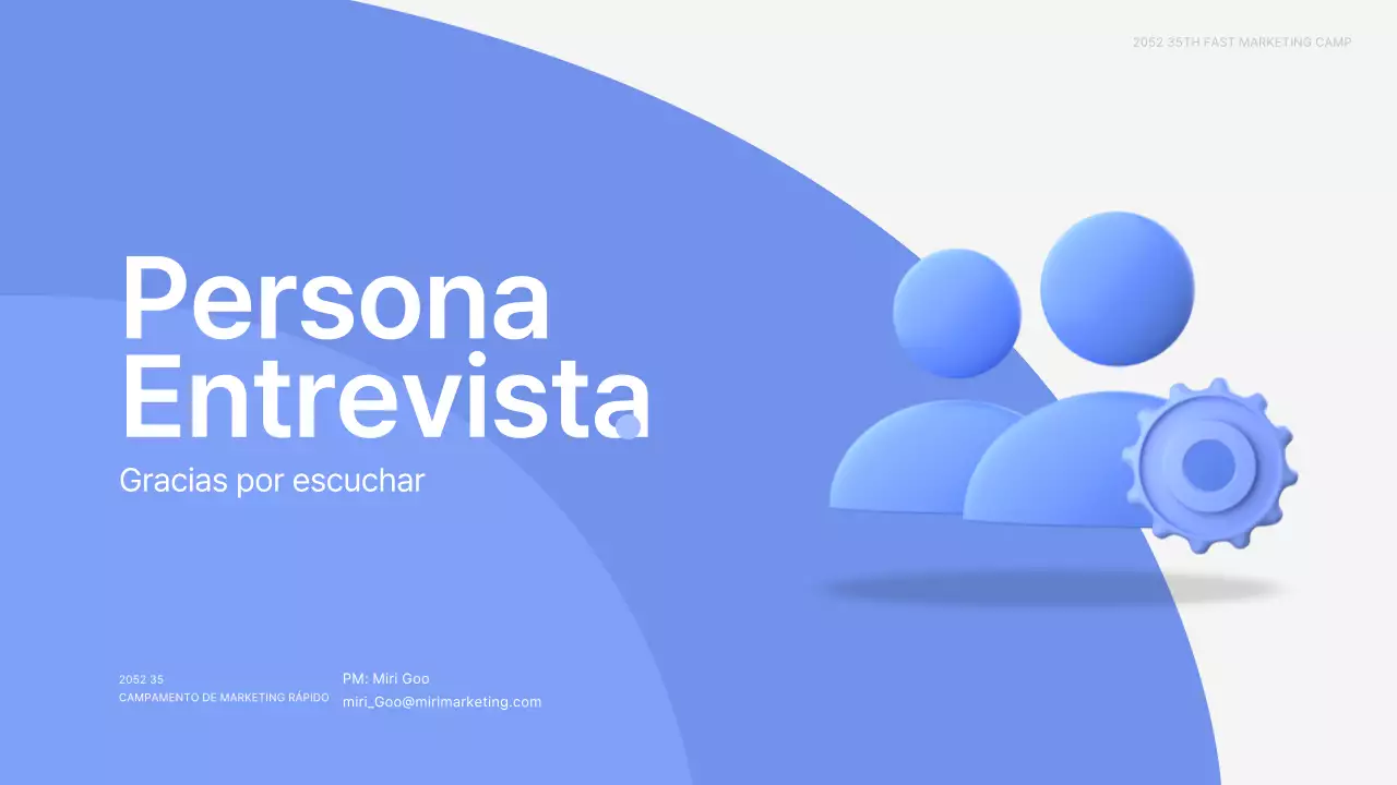 Material para entrevistas sobre el tema de las formas estereoscópicas 3D en azul y blanco