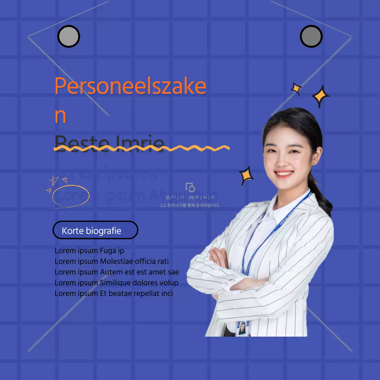 Visitekaartjes met blauwe achtergrondNieuws