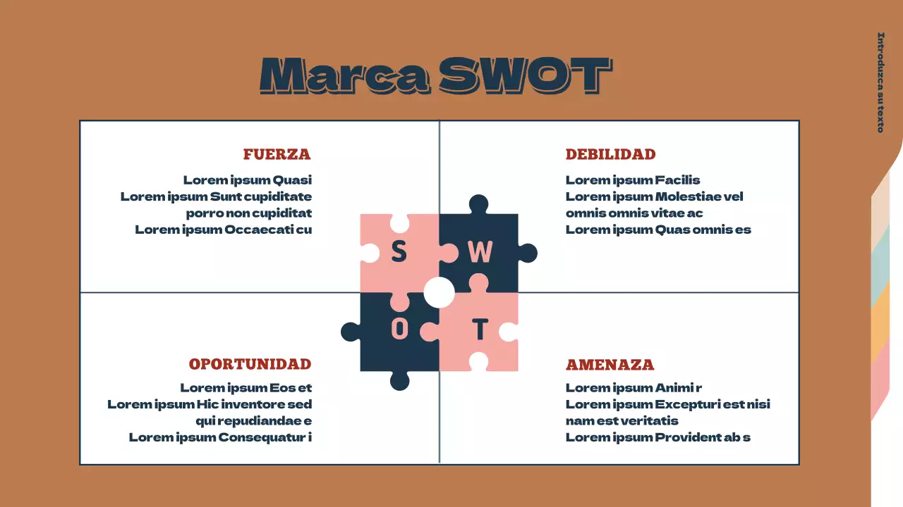 Diseño de un gráfico DAFO con un sencillo concepto de carpeta