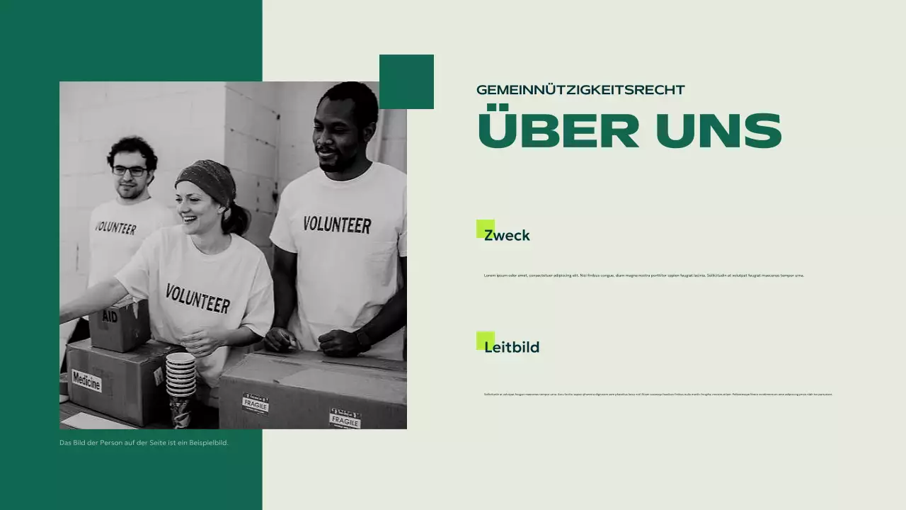 grün modern gemeinnützige Anzeige