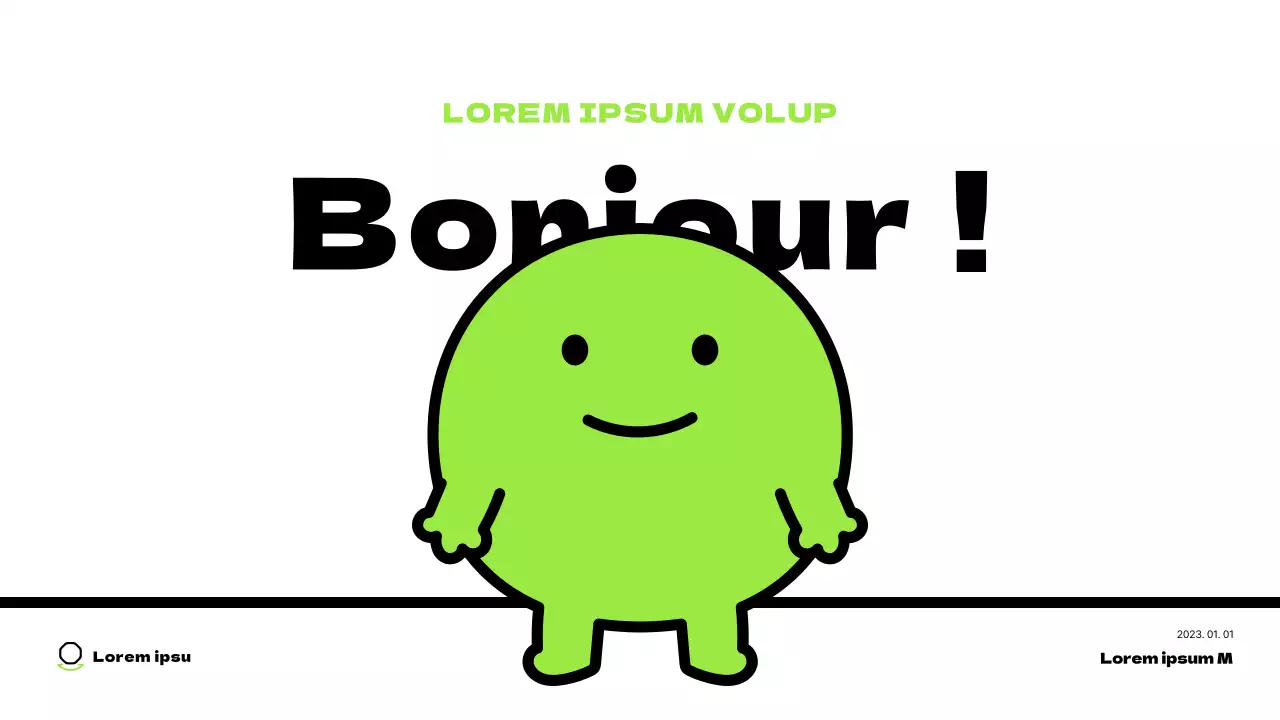 De jolis personnages en chartreuse et une mise en page épurée