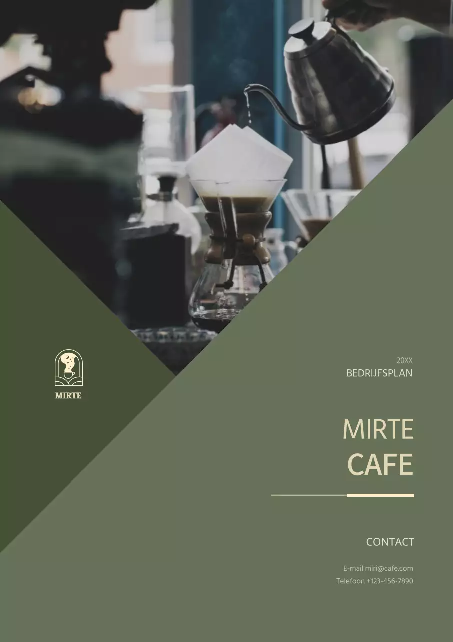 Eenvoudig diagonaal concept ondernemingsplan in groen