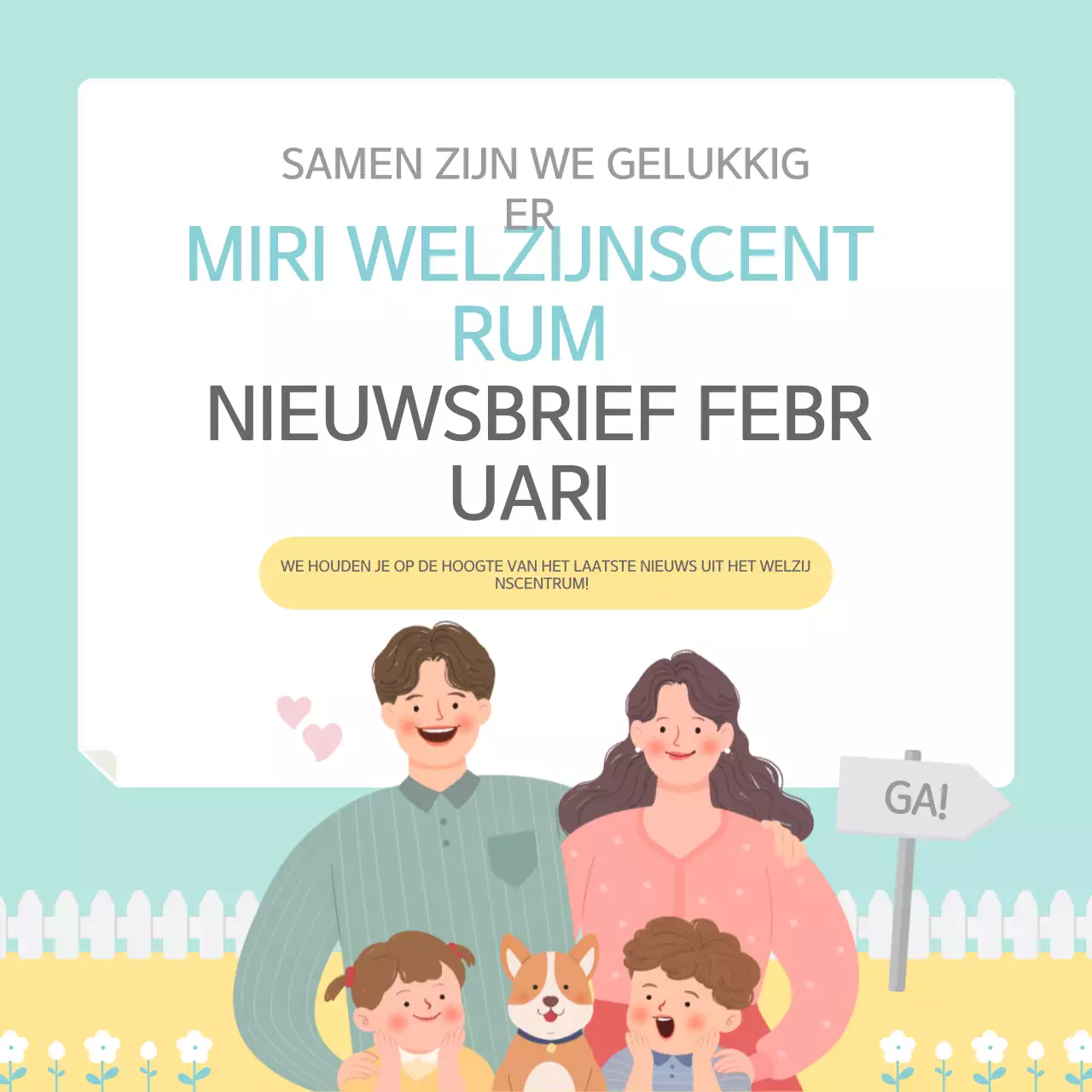 De mintgele nieuwsbrief van ons mooie welzijnscentrum