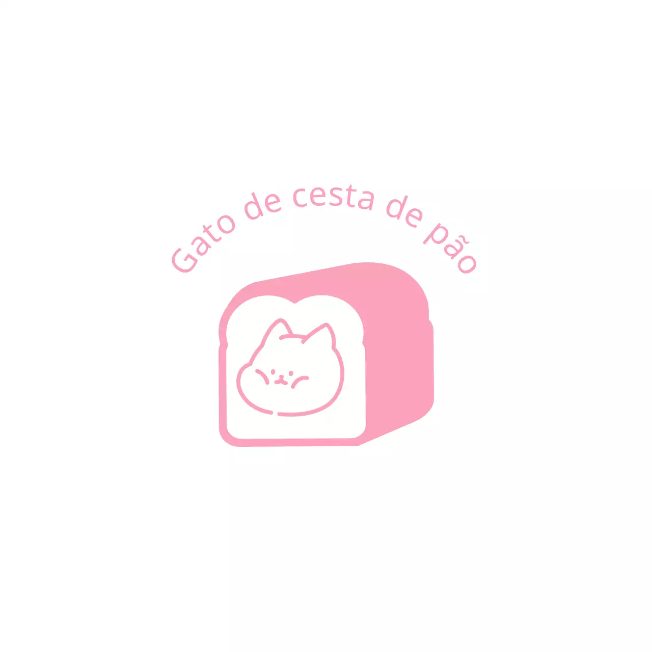 Chávena de gelo de padaria com ilustração de um gato giro