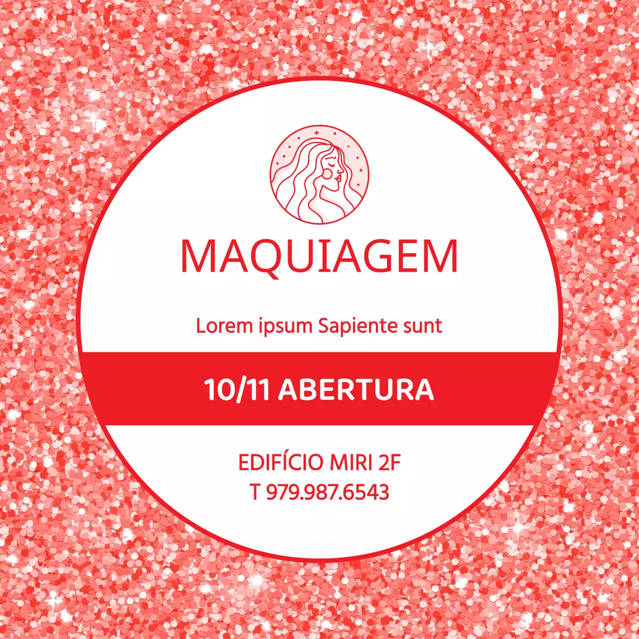 Fundo de partículas laranja Maquilhagem de beleza