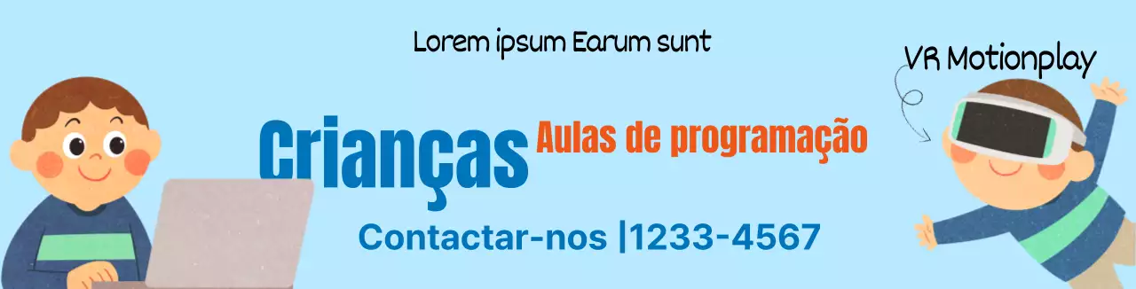 Ilustração de uma personagem gira azul clara para promover uma aula de programação