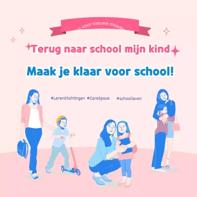 Terug naar school tips in roze en blauw