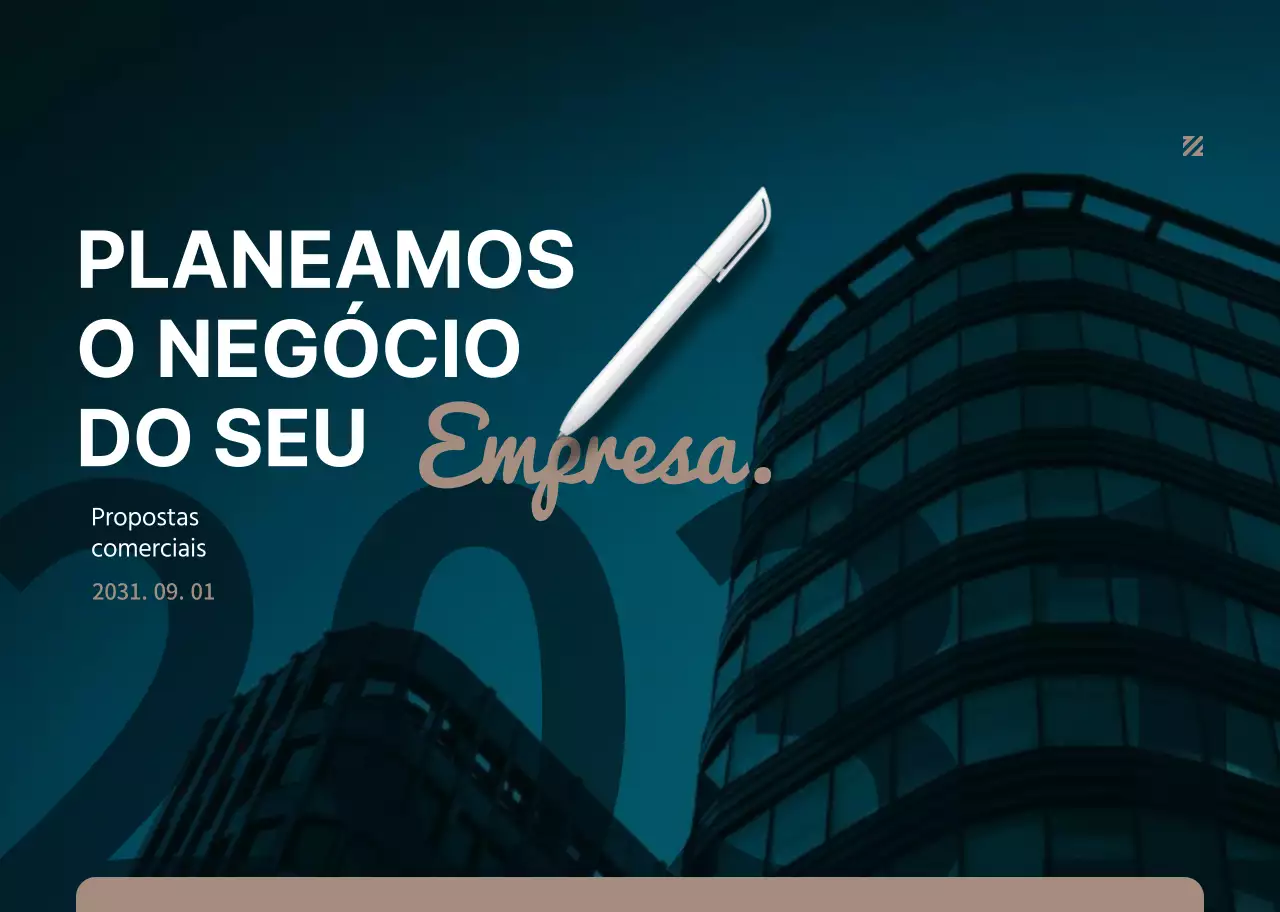 Premium Company Business em azul-petróleo e dourado
